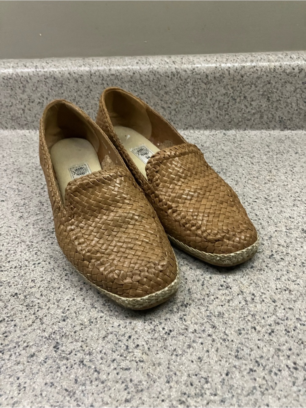 Andre Assous Woven Leather Slip-On loafer- Tan